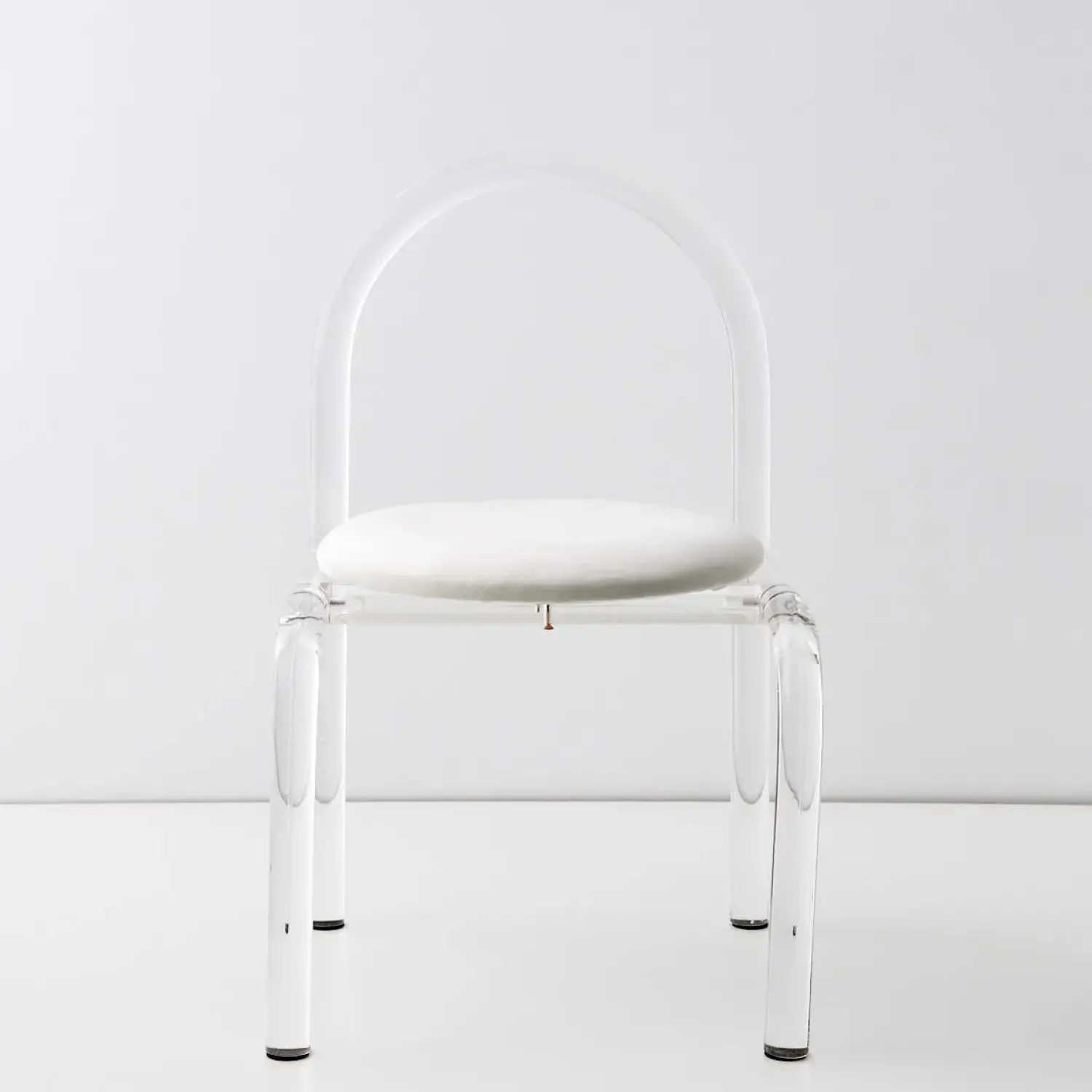 GigiandTom Arch Lucite Accent Chair White* Furniture