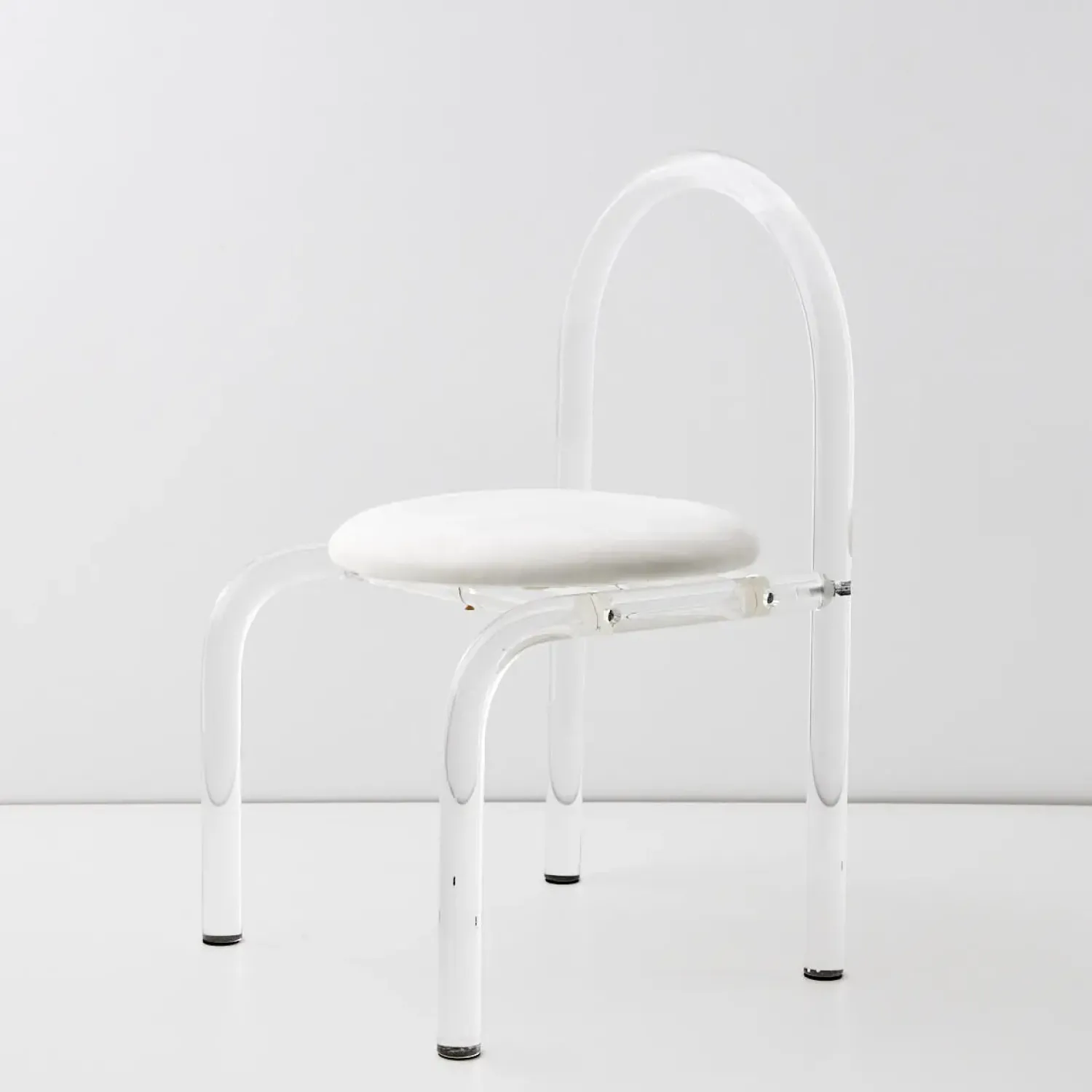 GigiandTom Arch Lucite Accent Chair White* Furniture