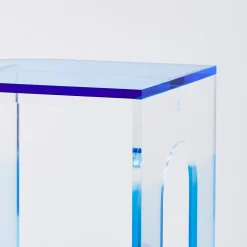 GigiandTom Arched Acrylic Side Table Blue* Furniture