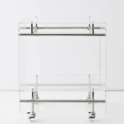 GigiandTom Bauhaus Acrylic Bar Cart Silver* Bar Tools & Accessories