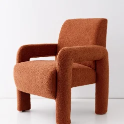 GigiandTom Boucle Accent Chair Terracotta* Furniture