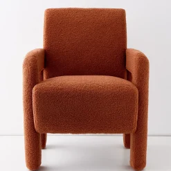 GigiandTom Boucle Accent Chair Terracotta* Furniture