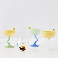 GigiandTom Bumble Cocktail Glass Yellow/Green* Cocktail Glasses