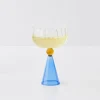 GigiandTom Champagne Cocktail Glass Clear/Navy* Wine Glasses
