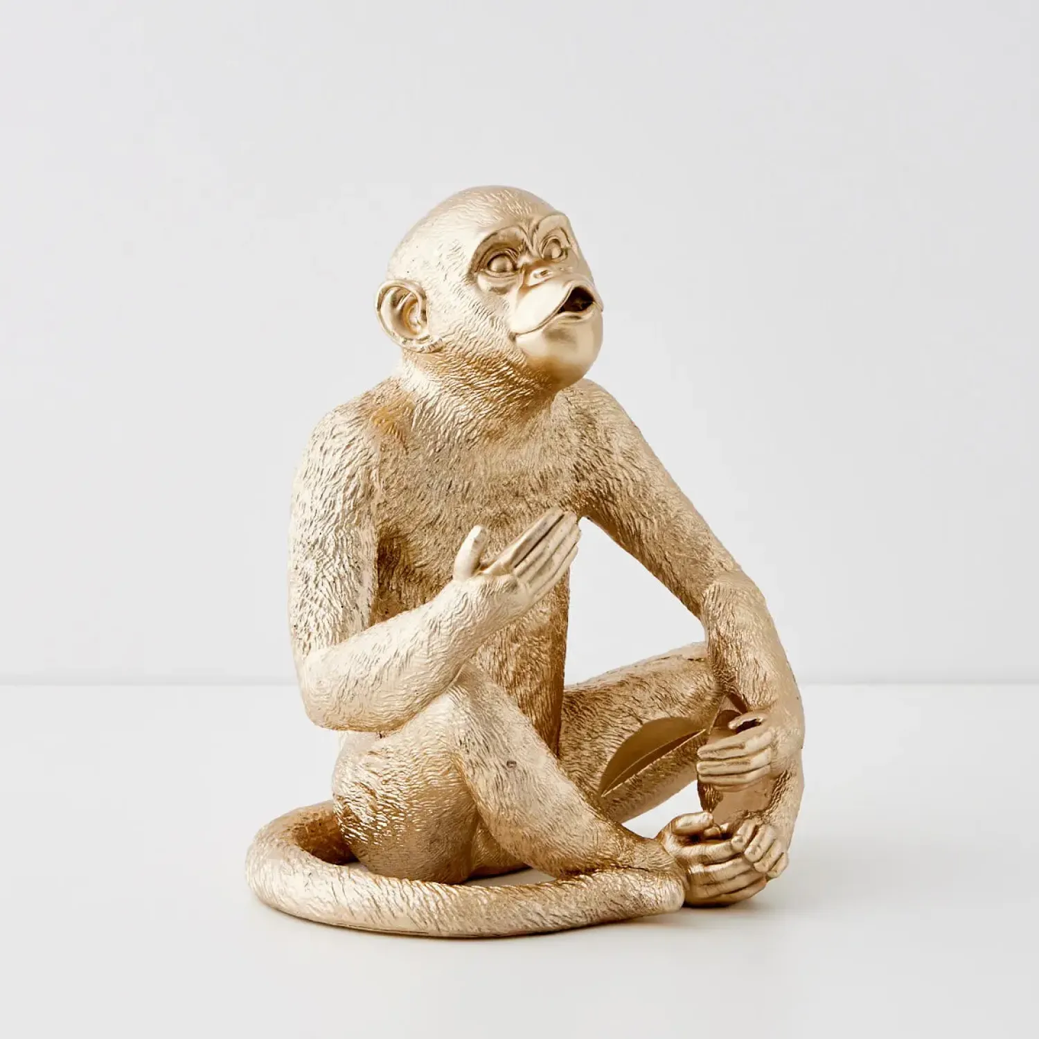 GigiandTom Charlie Chimp Resin Wine Holder Gold* Decorative Objects & Trays
