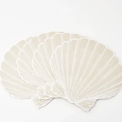 GigiandTom Clam Shell Placemat Set Of 4 Natural* Tableware
