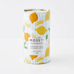 GigiandTom Crushed Salt & Lemon Zest Soy Scented Candle* Home Fragrance