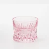 GigiandTom Crystal Cut Glass Tumbler Pink* Drinkware