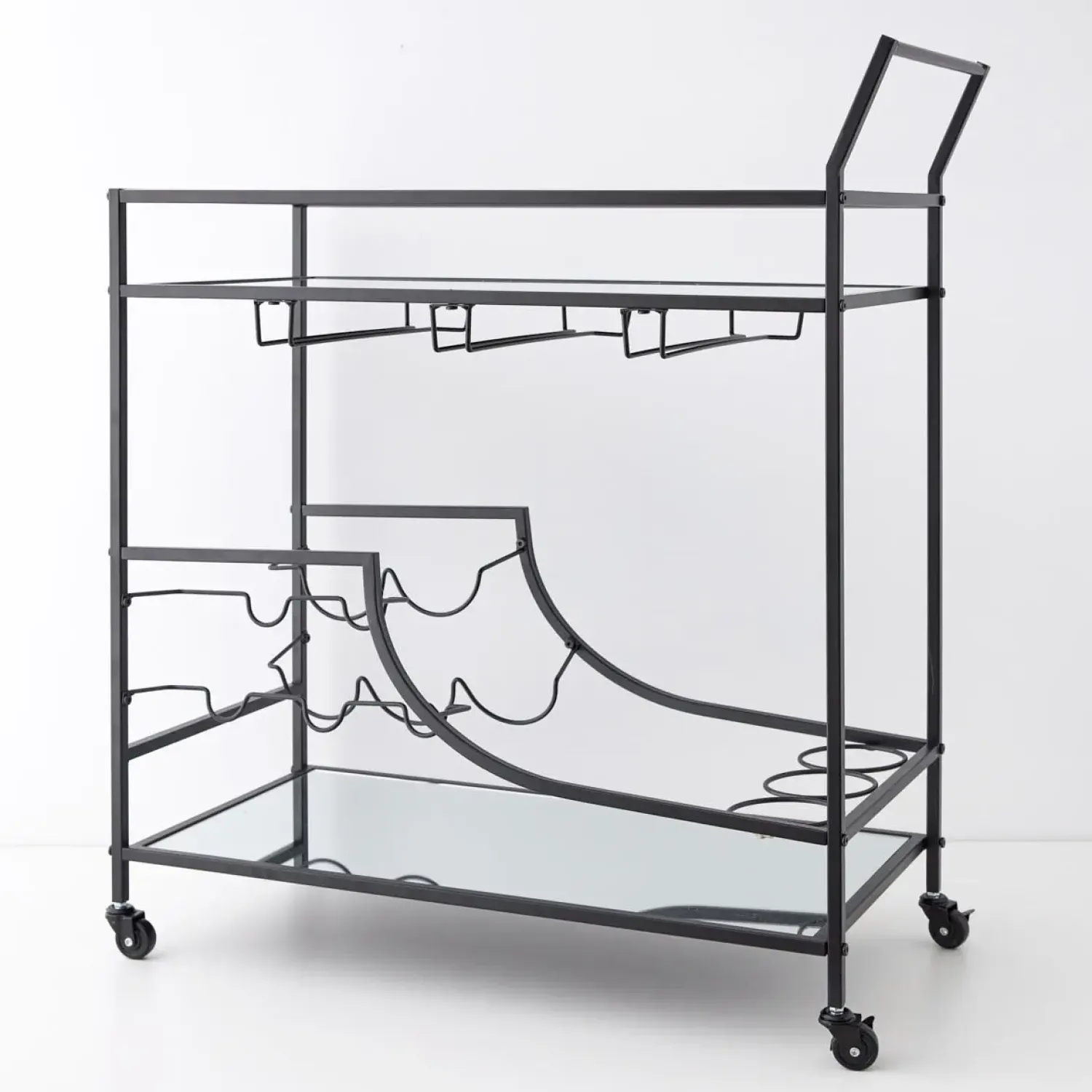 GigiandTom Double Decker Bar Cart Black* Bar Tools & Accessories