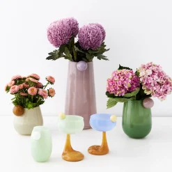 GigiandTom Droplet Medium Coloured Glass Vase Teal* Vases