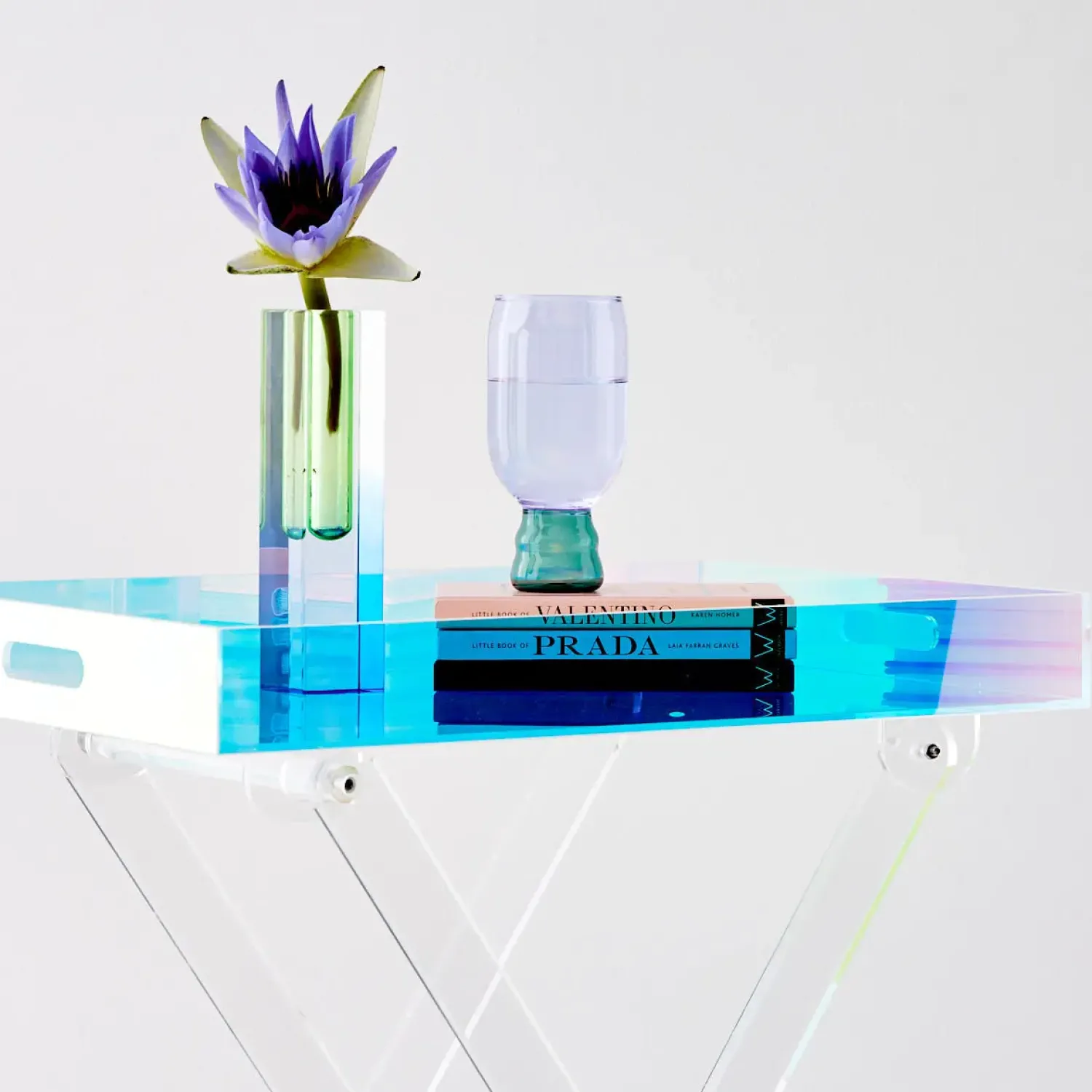 GigiandTom Kaleidoscope Ombre Acrylic Vase Navy/Green* Vases