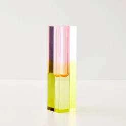 GigiandTom Kaleidoscope Ombre Acrylic Vase Yellow/Pink* Vases