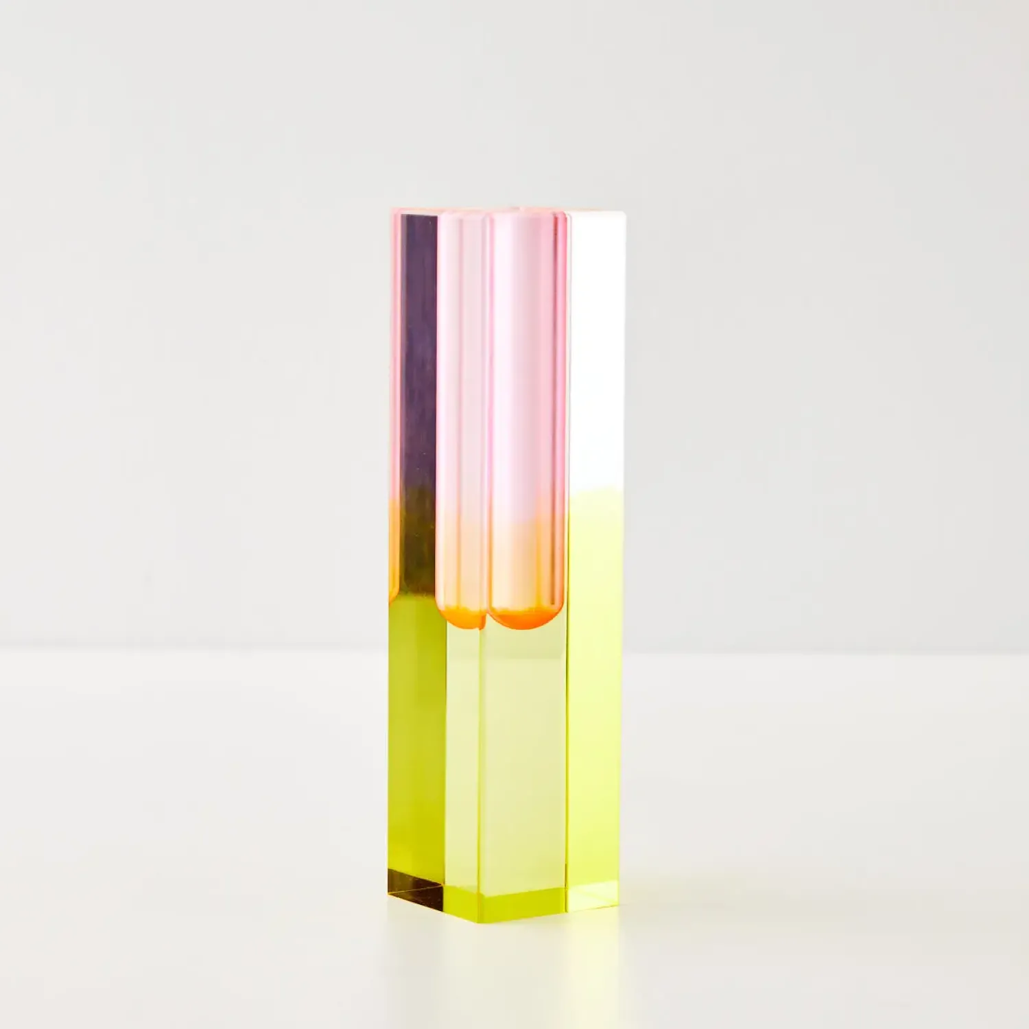 GigiandTom Kaleidoscope Ombre Acrylic Vase Yellow/Pink* Vases