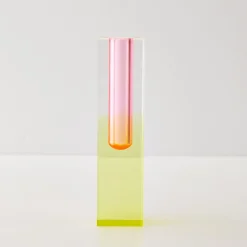 GigiandTom Kaleidoscope Ombre Acrylic Vase Yellow/Pink* Vases