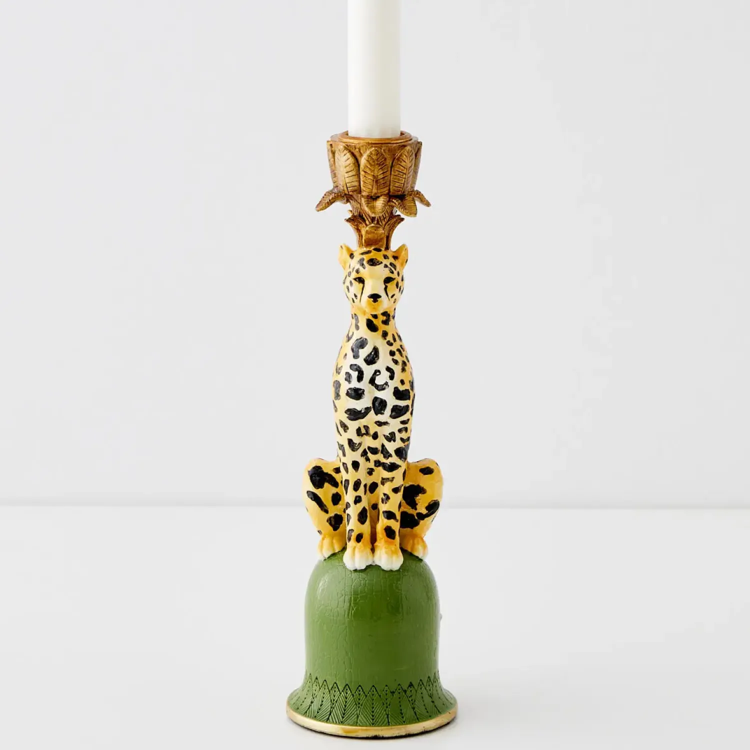 GigiandTom Leon Leopard Resin Candle Holder* Candle Holders