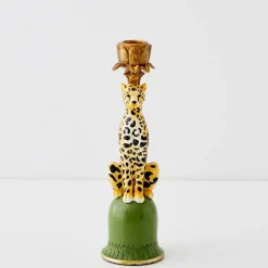 GigiandTom Leon Leopard Resin Candle Holder* Candle Holders