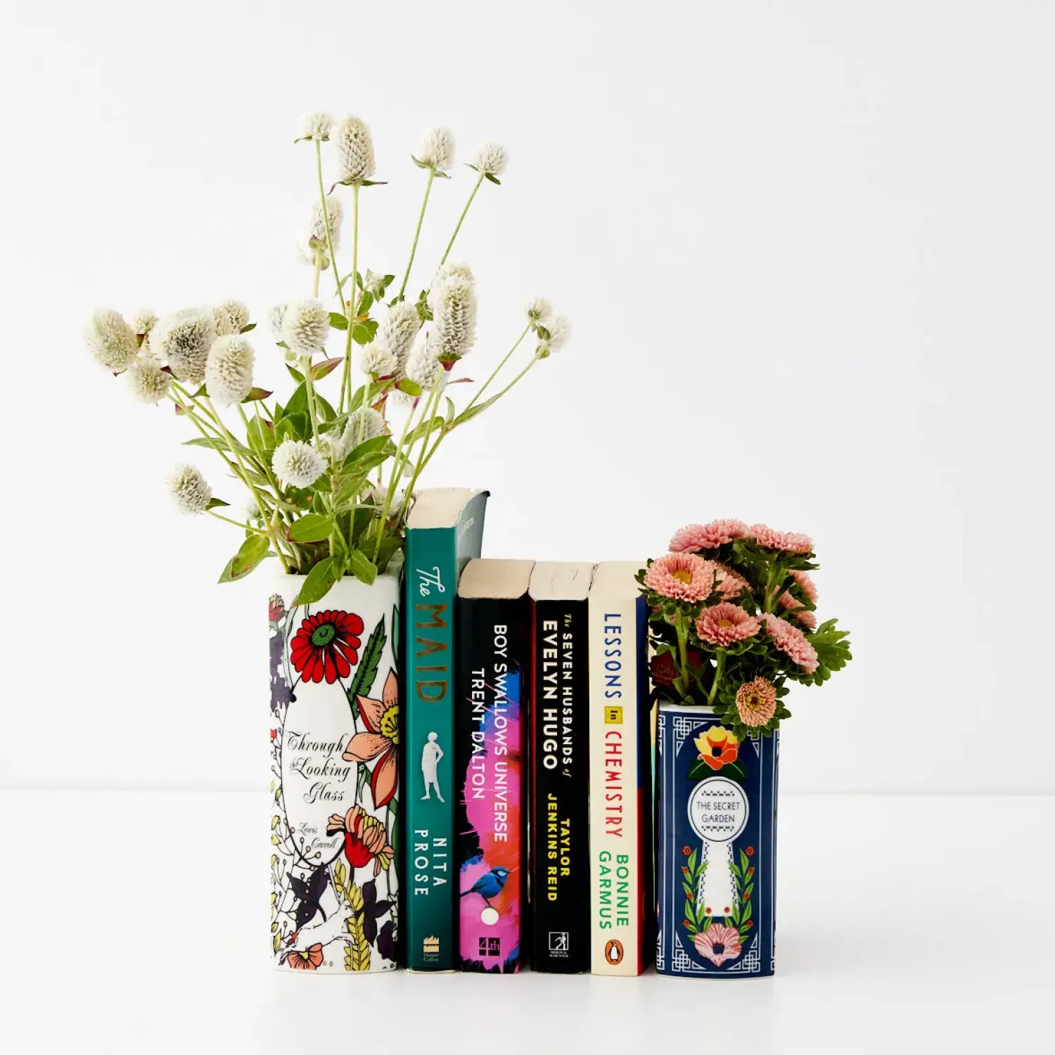 GigiandTom Looking Glass Ceramic Book Vase White* Vases