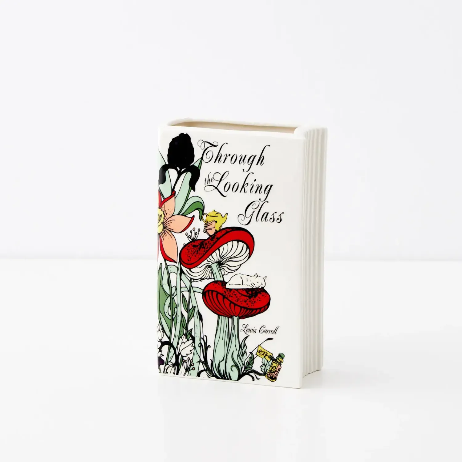 GigiandTom Looking Glass Ceramic Book Vase White* Vases