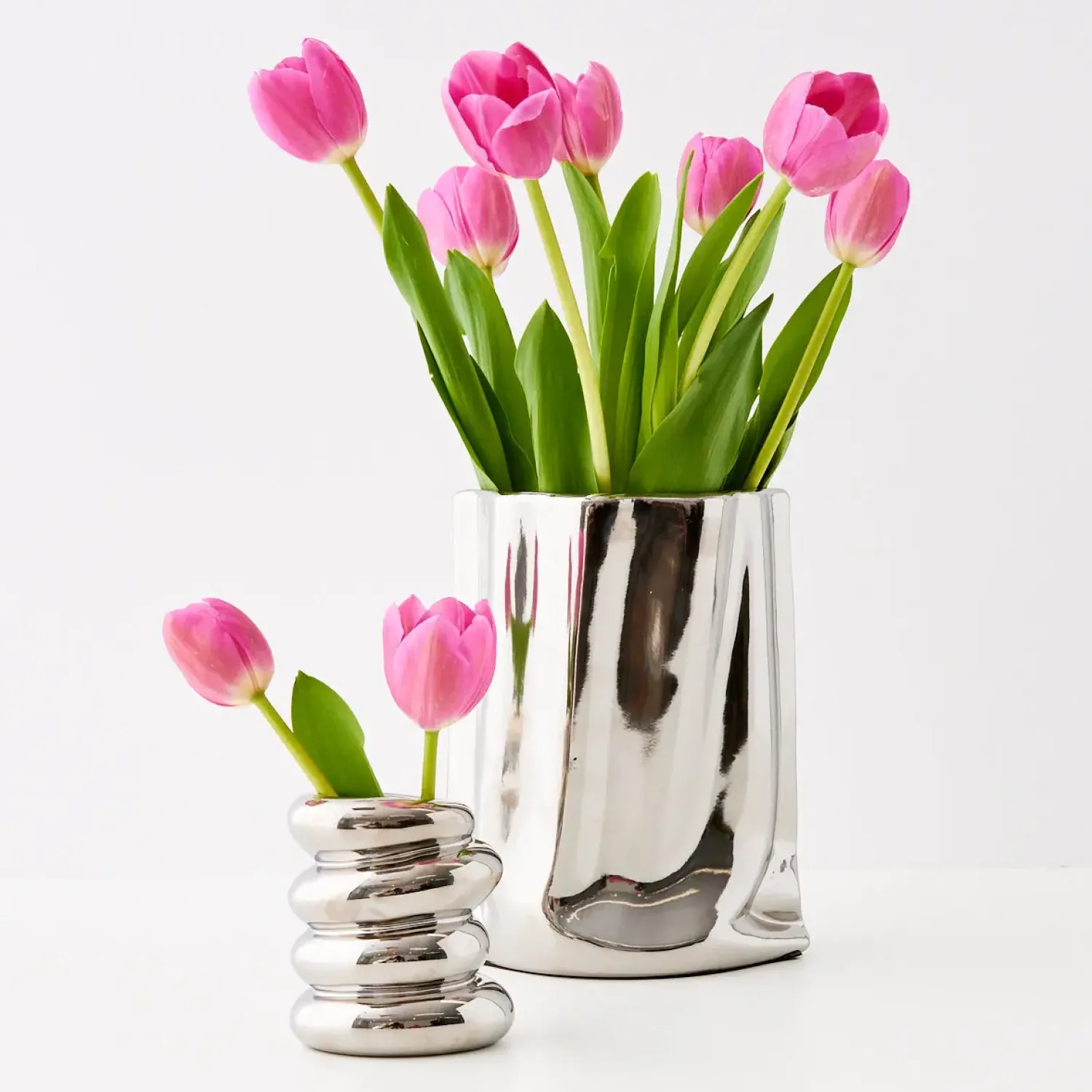 GigiandTom Mercury Metal Vase Silver* Vases
