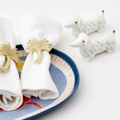 GigiandTom Miami Metal Napkin Rings Gold* Tableware
