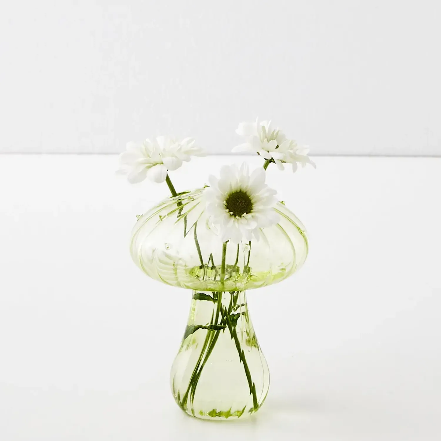 GigiandTom Mushroom Coloured Glass Vase Green* Vases