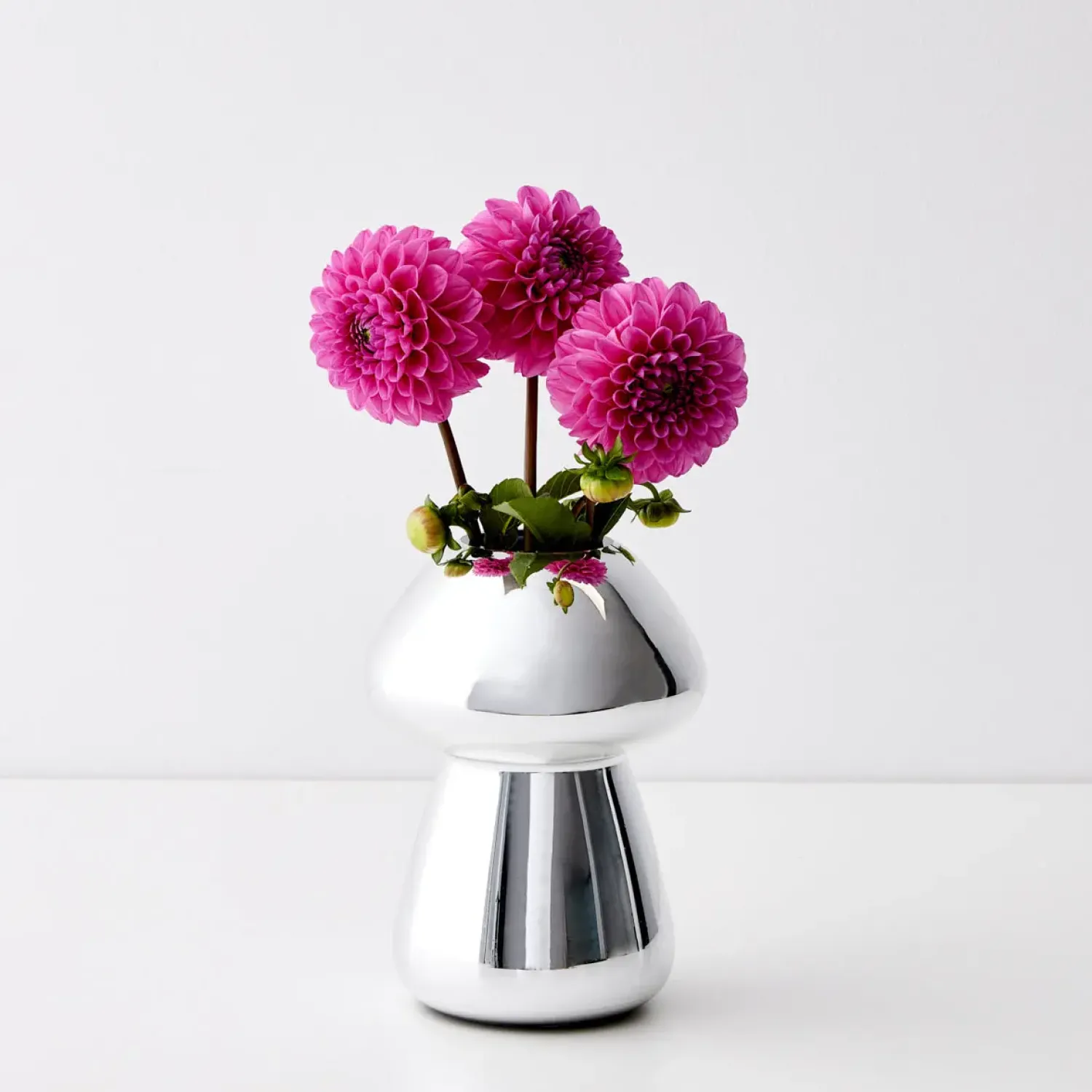 GigiandTom Mushroom Glass Vase Silver* Vases