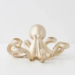 GigiandTom Otto Octopus Resin Candle Holder Gold* Candle Holders