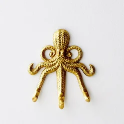 GigiandTom Otto Octopus Resin Wall Hook Gold* Decorative Objects & Trays
