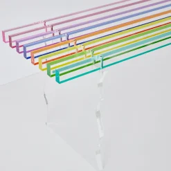 GigiandTom Rainbow Acrylic Side Bench Seat* Furniture