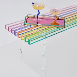 GigiandTom Rainbow Acrylic Side Bench Seat* Furniture