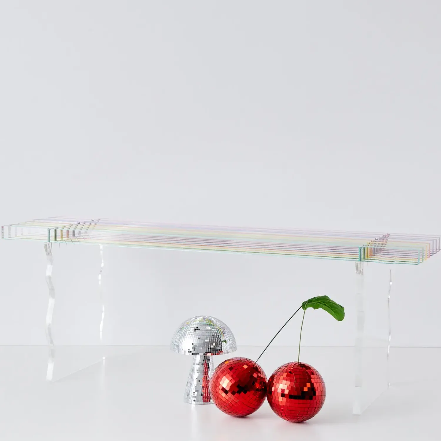 GigiandTom Rainbow Acrylic Side Bench Seat* Furniture