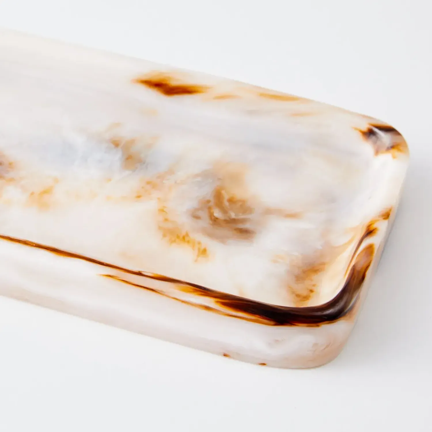 GigiandTom Resin Decorative Tray Tortoiseshell* Decorative Objects & Trays