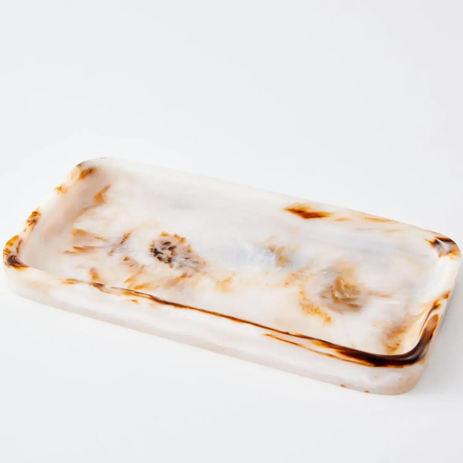 GigiandTom Resin Decorative Tray Tortoiseshell* Decorative Objects & Trays