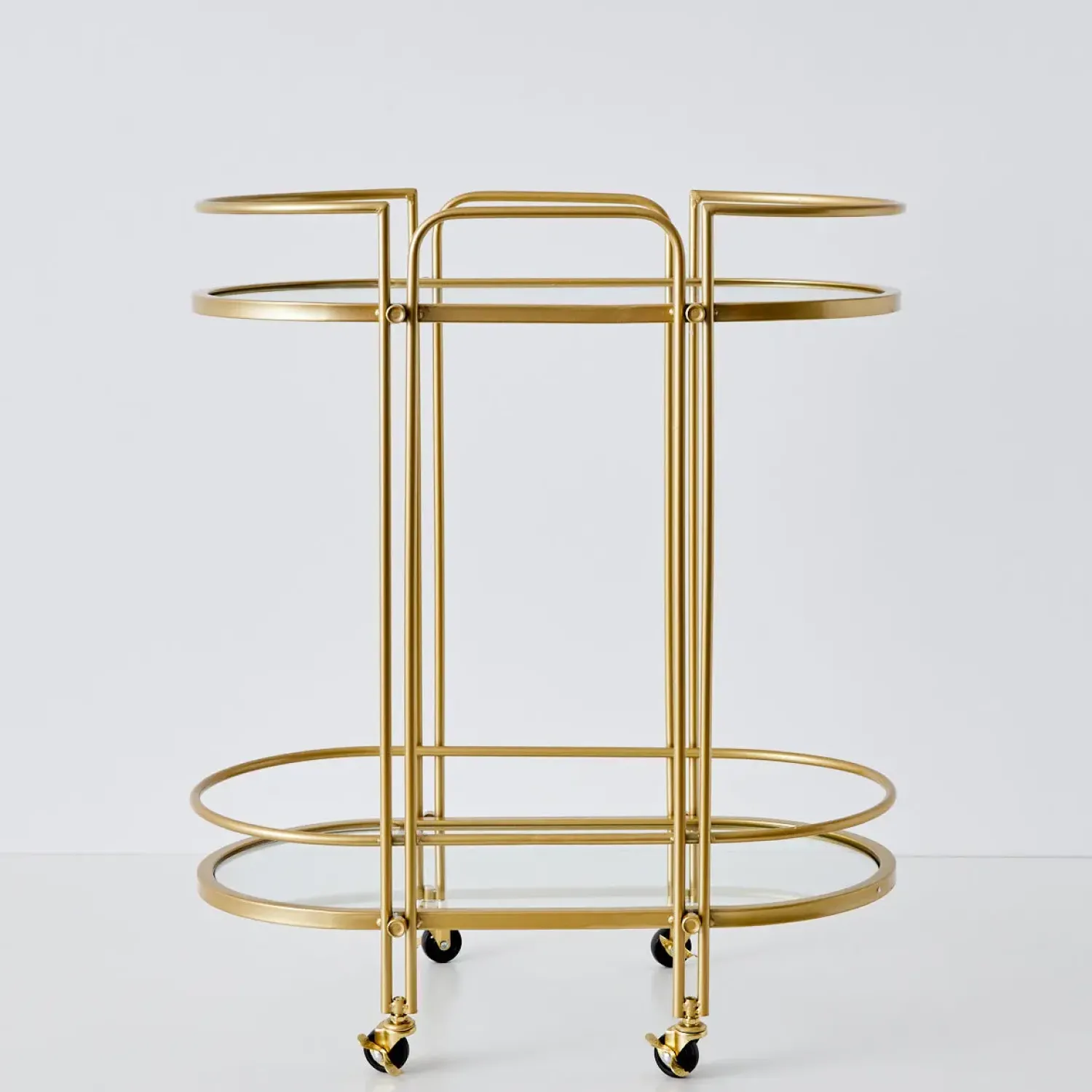 GigiandTom Retro Two-Tier Metal Bar Cart Gold* Bar Tools & Accessories