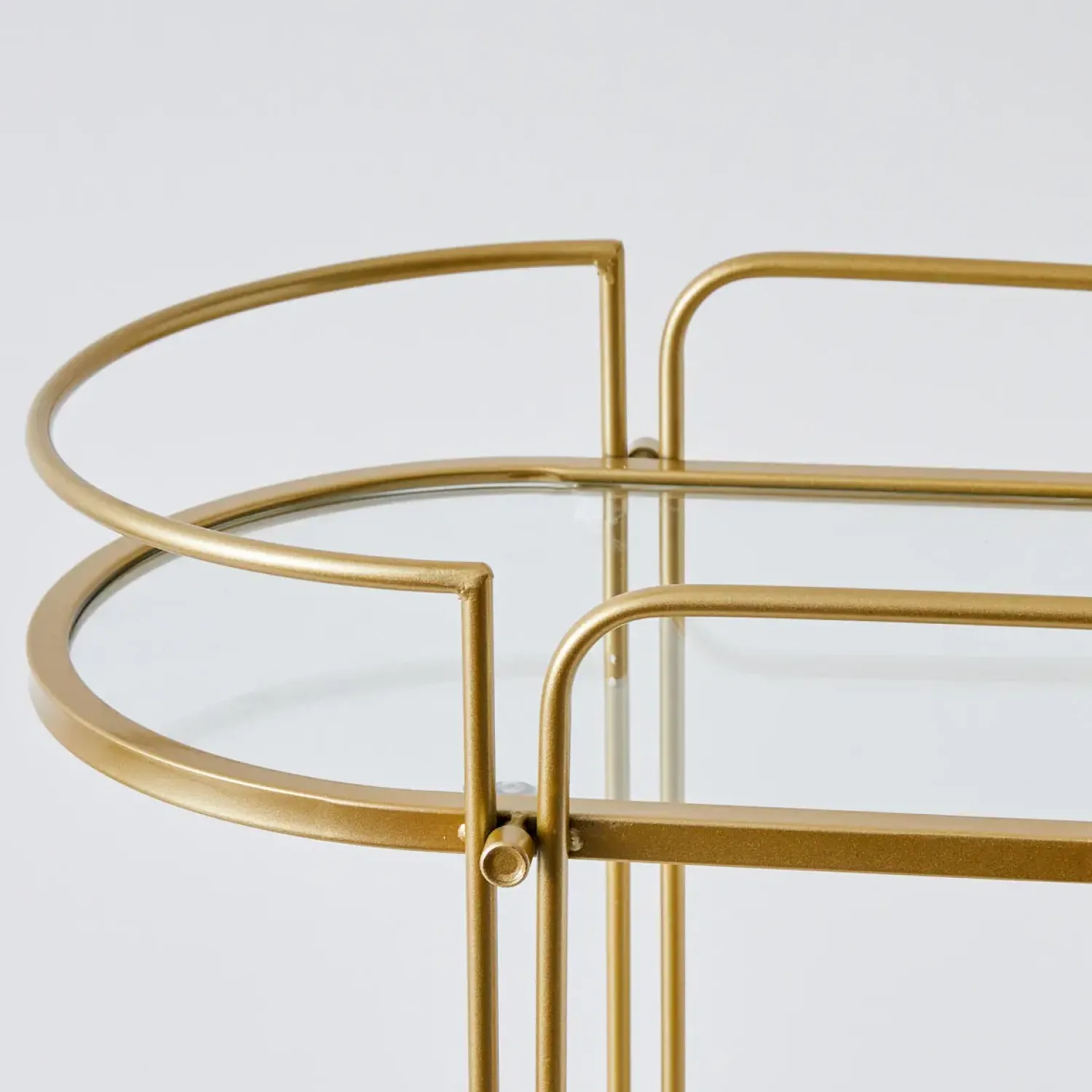GigiandTom Retro Two-Tier Metal Bar Cart Gold* Bar Tools & Accessories