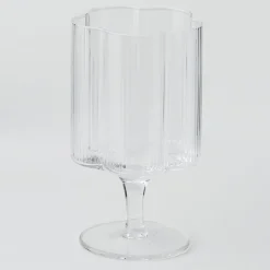 GigiandTom Ribbed Flower Wine Glass* Wine Glasses