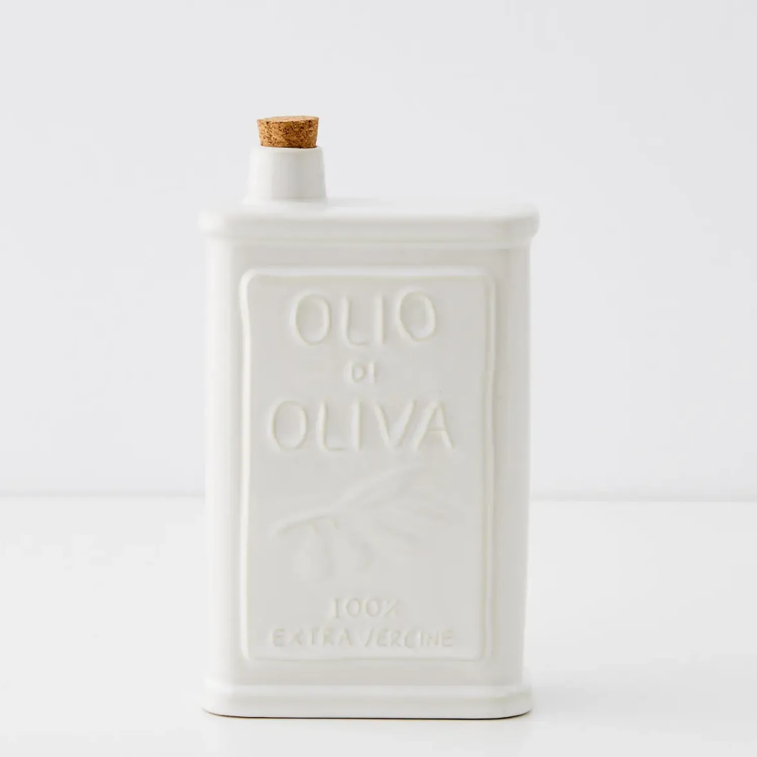 GigiandTom Sicilian Ceramic Olive Oil Bottle Ivory* Kitchen Accessories