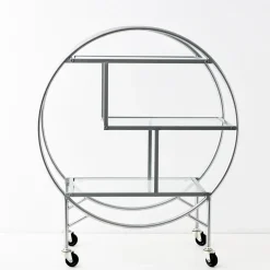GigiandTom Vintage Style Bar Cart Silver* Bar Tools & Accessories