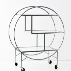 GigiandTom Vintage Style Bar Cart Silver* Bar Tools & Accessories