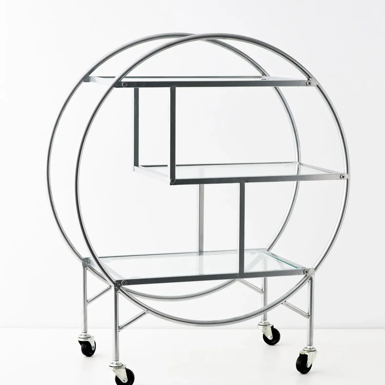 GigiandTom Vintage Style Bar Cart Silver* Bar Tools & Accessories