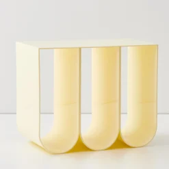 GigiandTom W Curved Acrylic Side Table Cream* Furniture