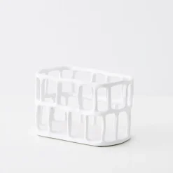 GigiandTom Weave Resin Fruit Bowl White* Kitchen Accessories